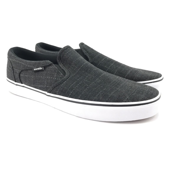 black slip on vans cheap